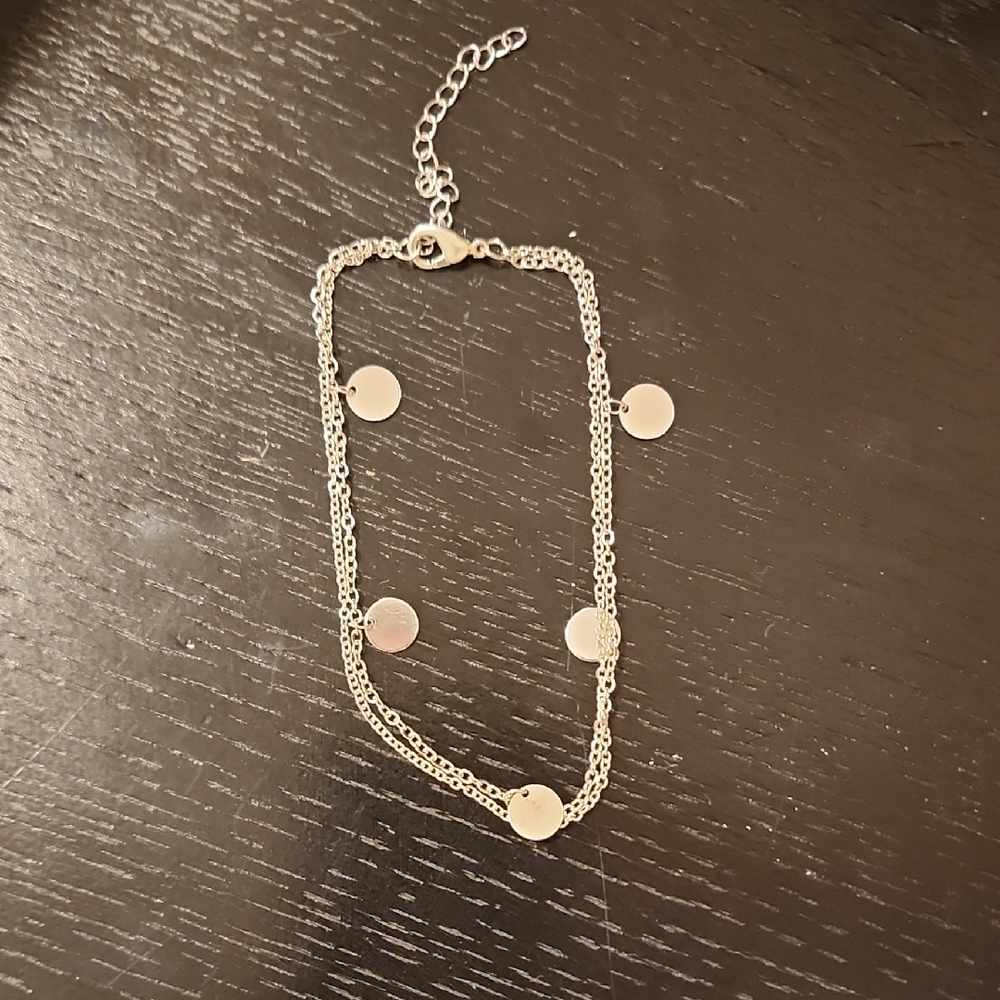 Elegant Silver Disc Bracelet